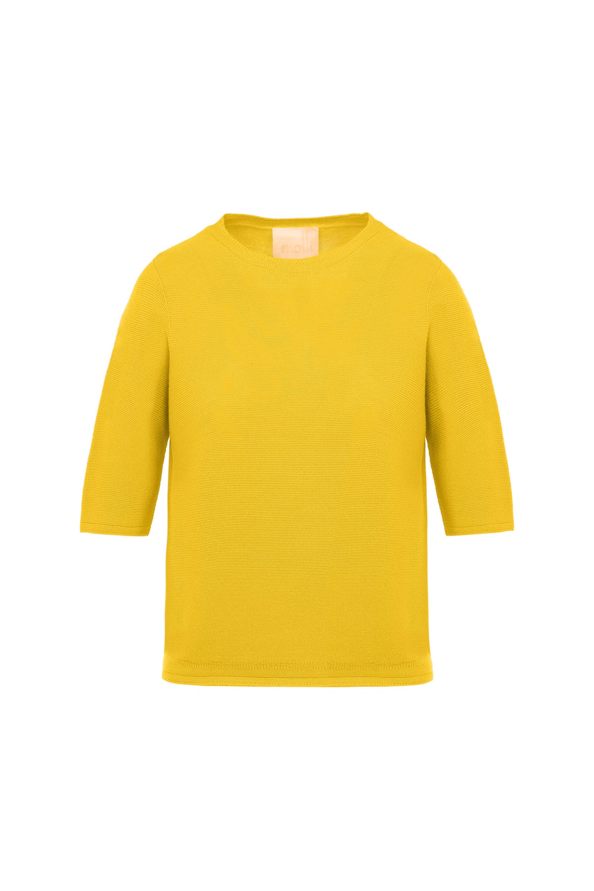 Top fin maille manches coudes Mimosa - Vêtement de luxe femme