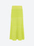 Jupe longue maille zellige unie Limoncello - Molli