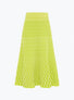 Jupe longue maille zellige unie Limoncello - Molli