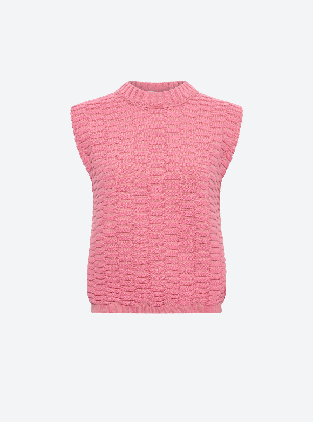 Top en maille zellige uni new blush - Molli
