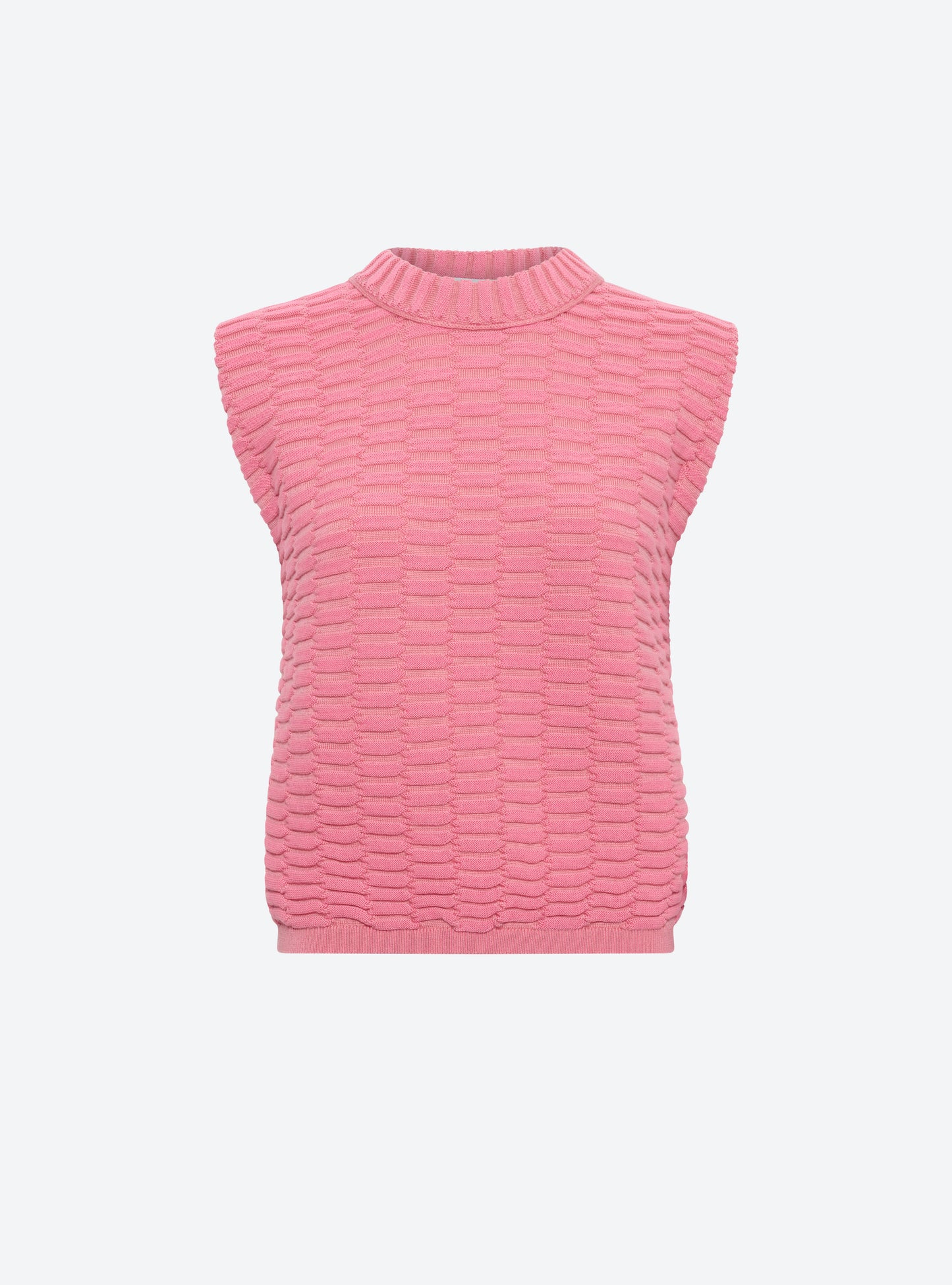 Top en maille zellige uni new blush - Molli