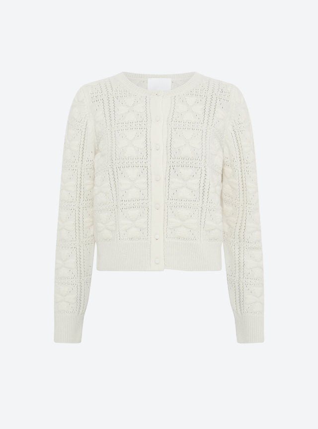 cardigan doux maille trèfle - Image principale