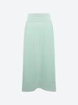 Long pointelle knit skirt