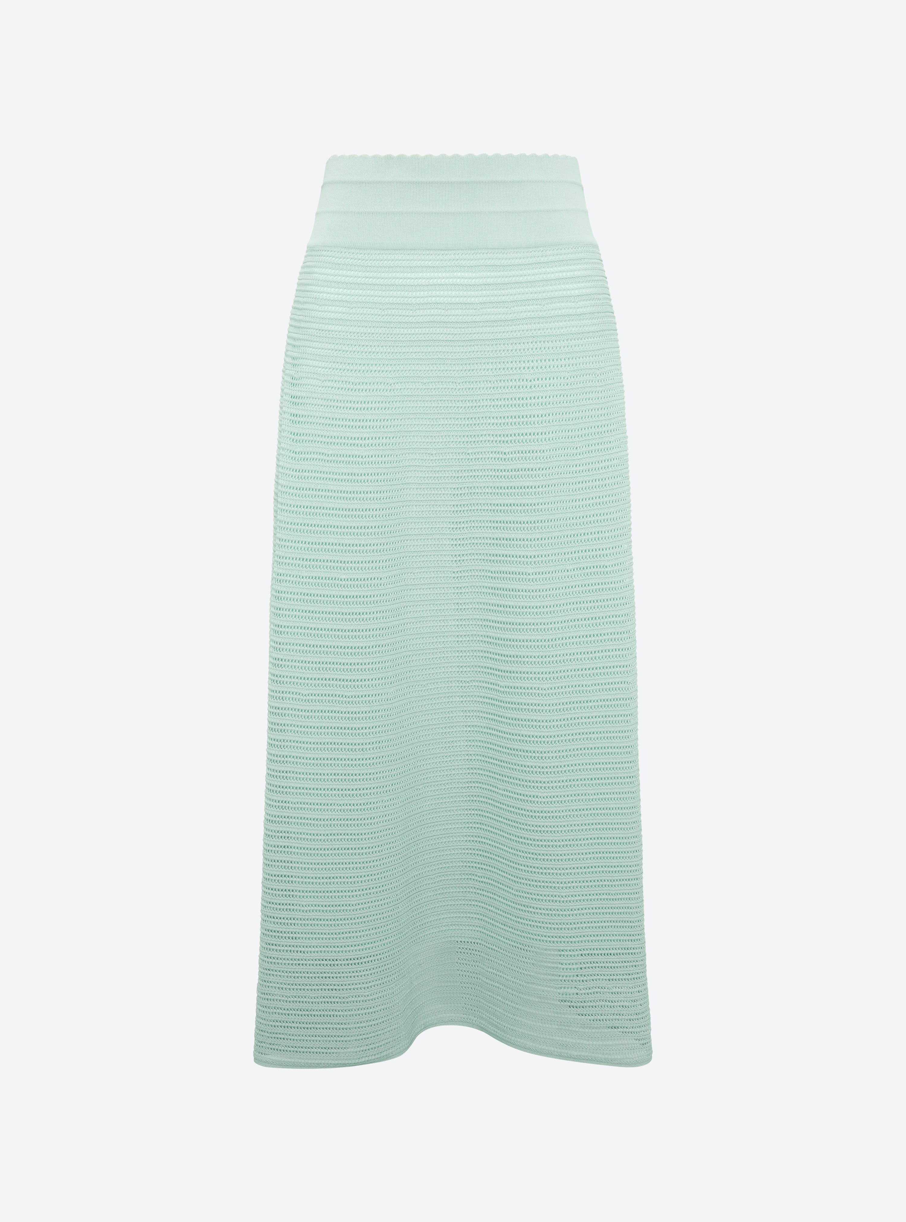 Jupe longue maille pointelle jade - Molli_packshot