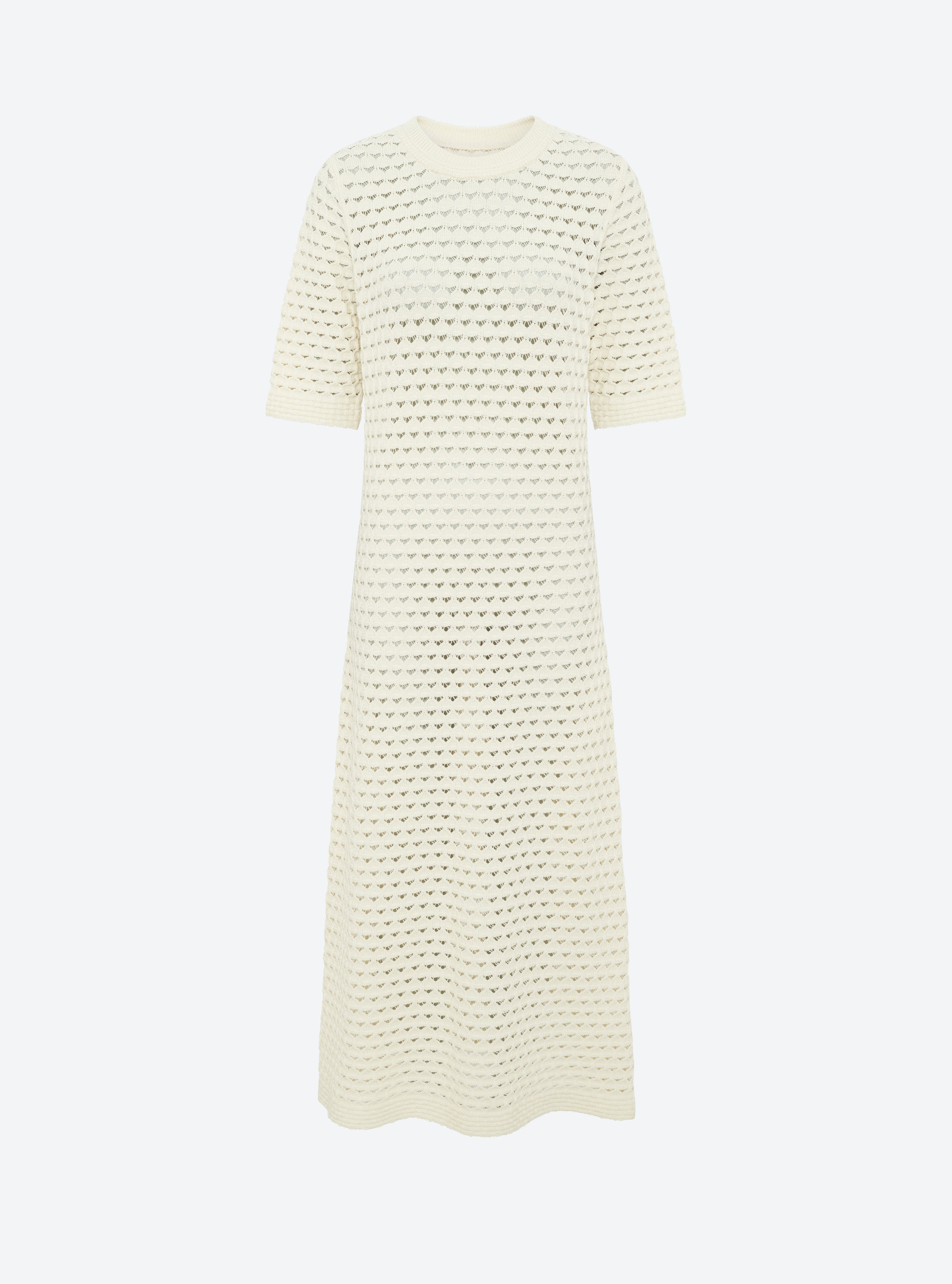 robe longue maille crochet naturel - Molli_packshot