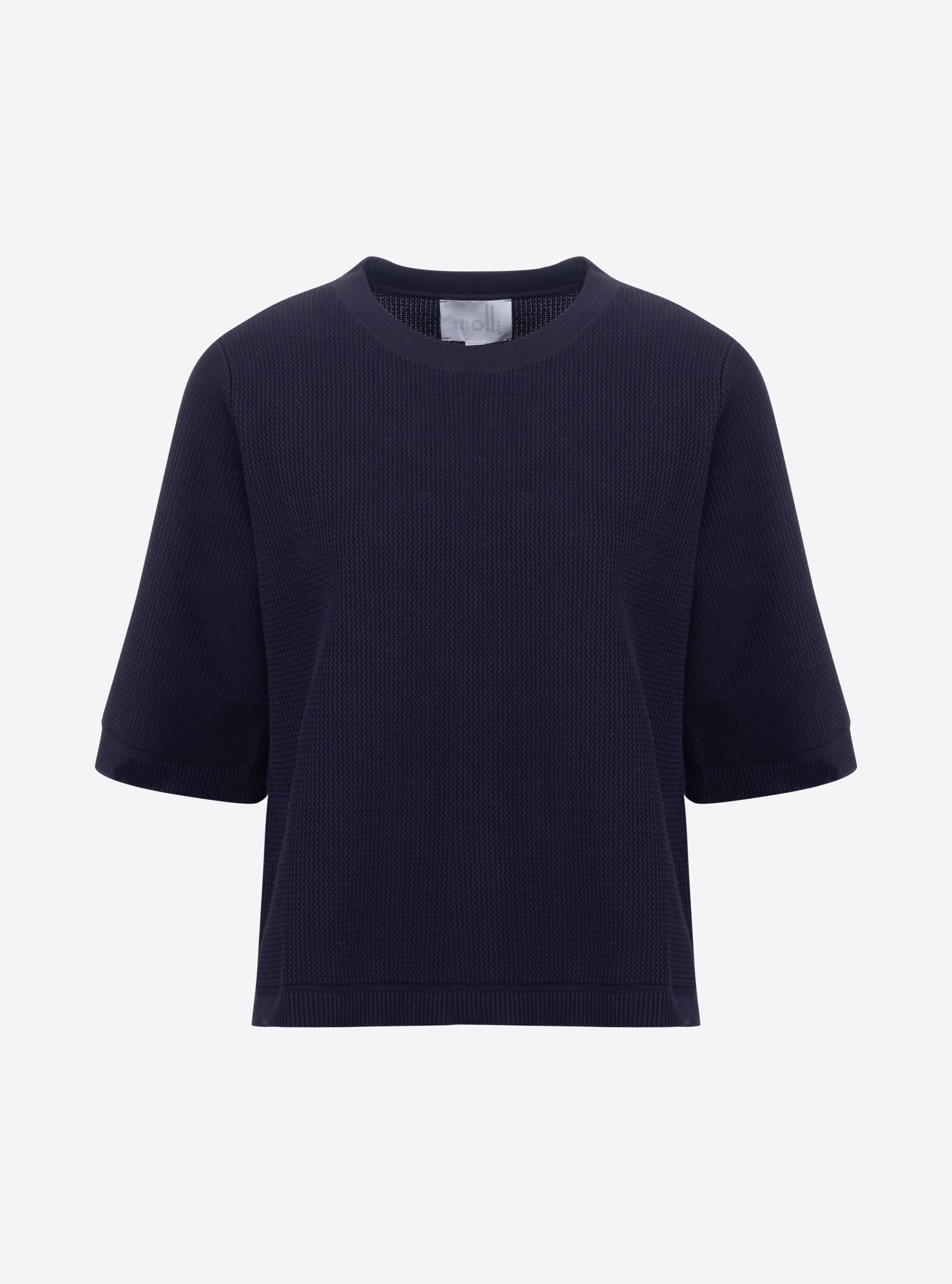 Top en maille de luxe molli - Top fin maille ondulée nuit