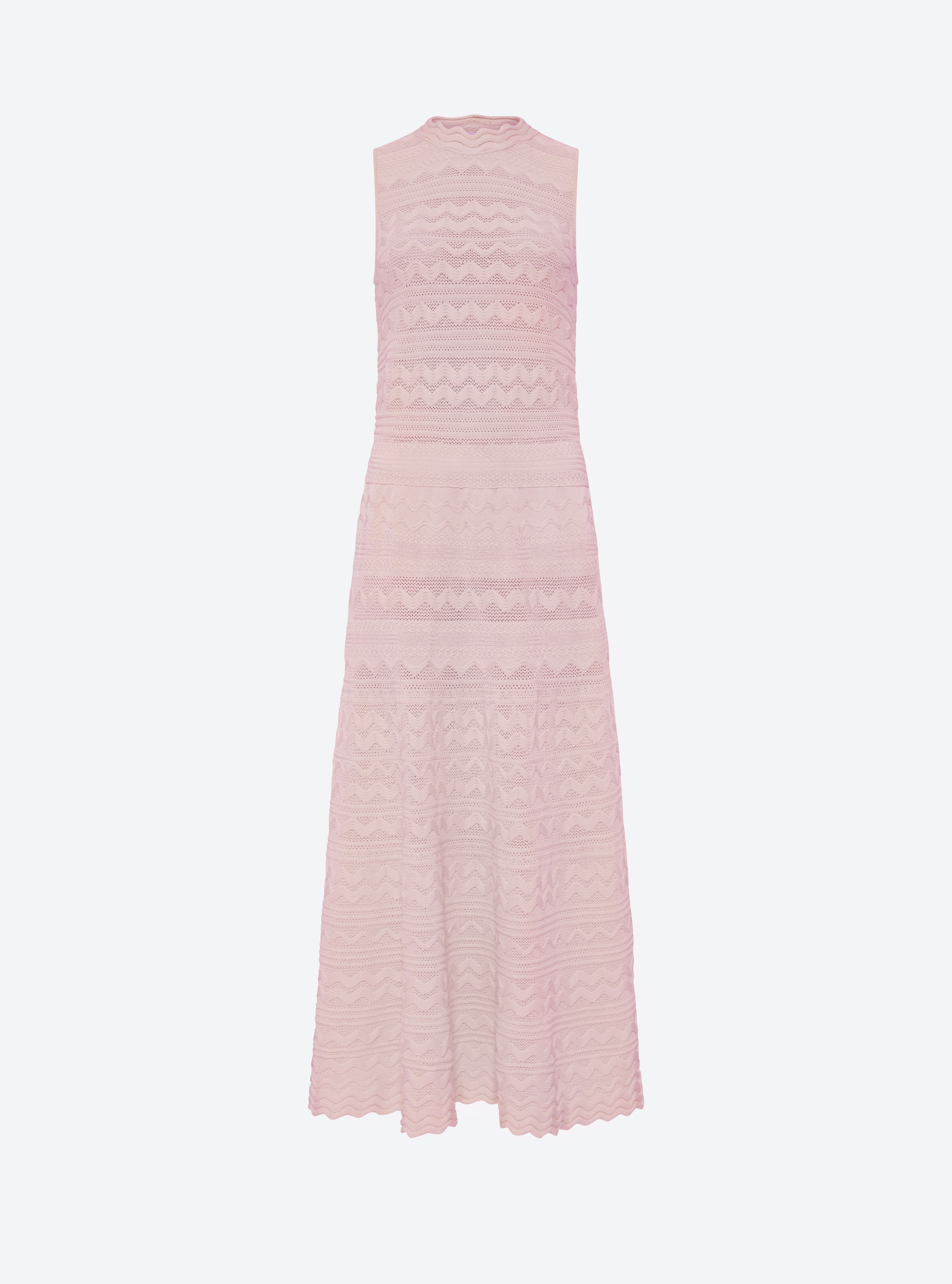 robe longue maille croquet rose doux - Molli_packshot