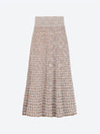 fluid skirt in an origami knit