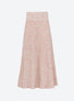 Jupe fluide maille origami naturel multi-rose - Molli