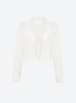 Short jacket in zigzag knit
