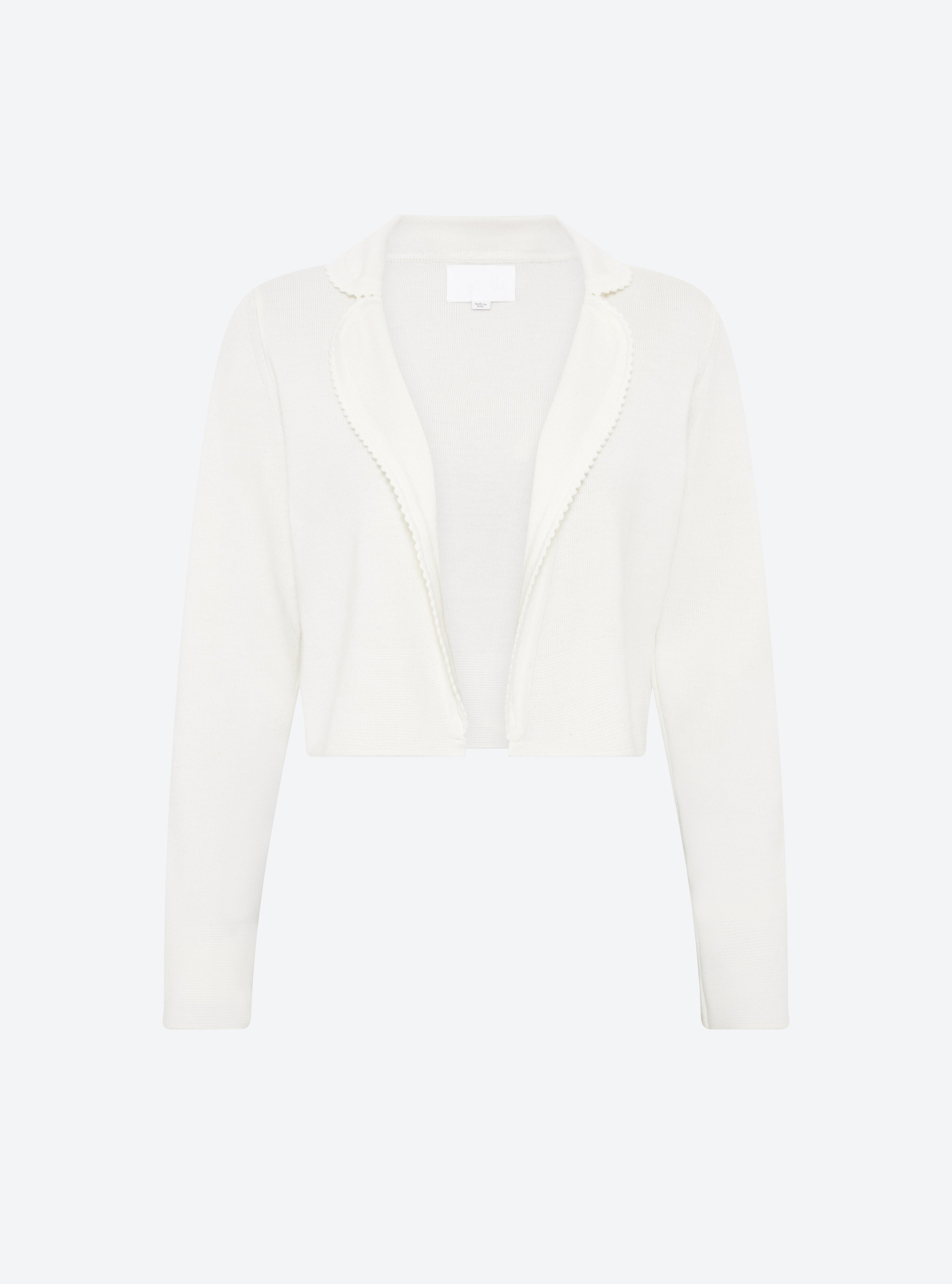 Veste en maille de luxe molli - Veste courte mini croquet milk 