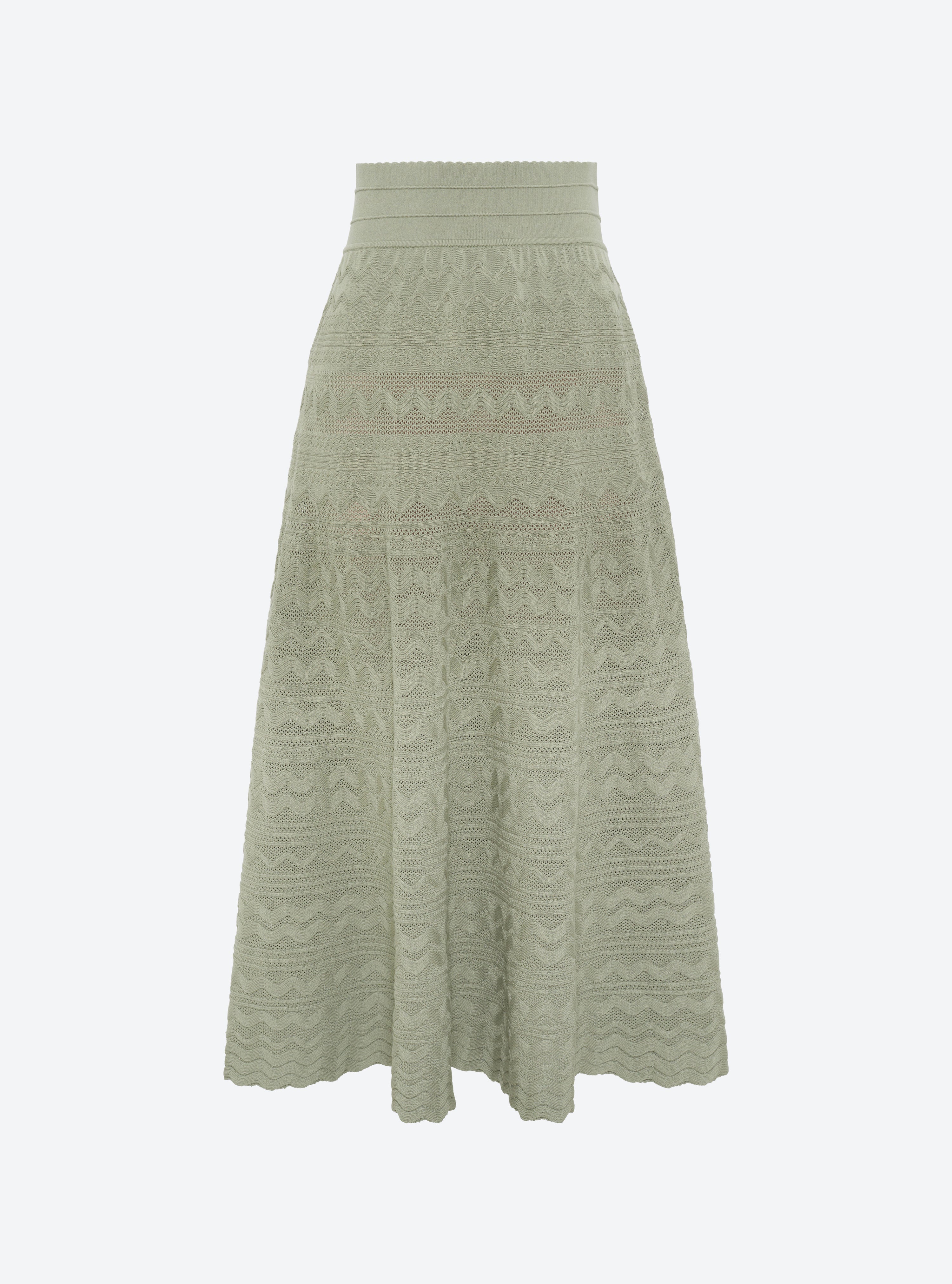Jupe longue maille croquet mousse - Molli