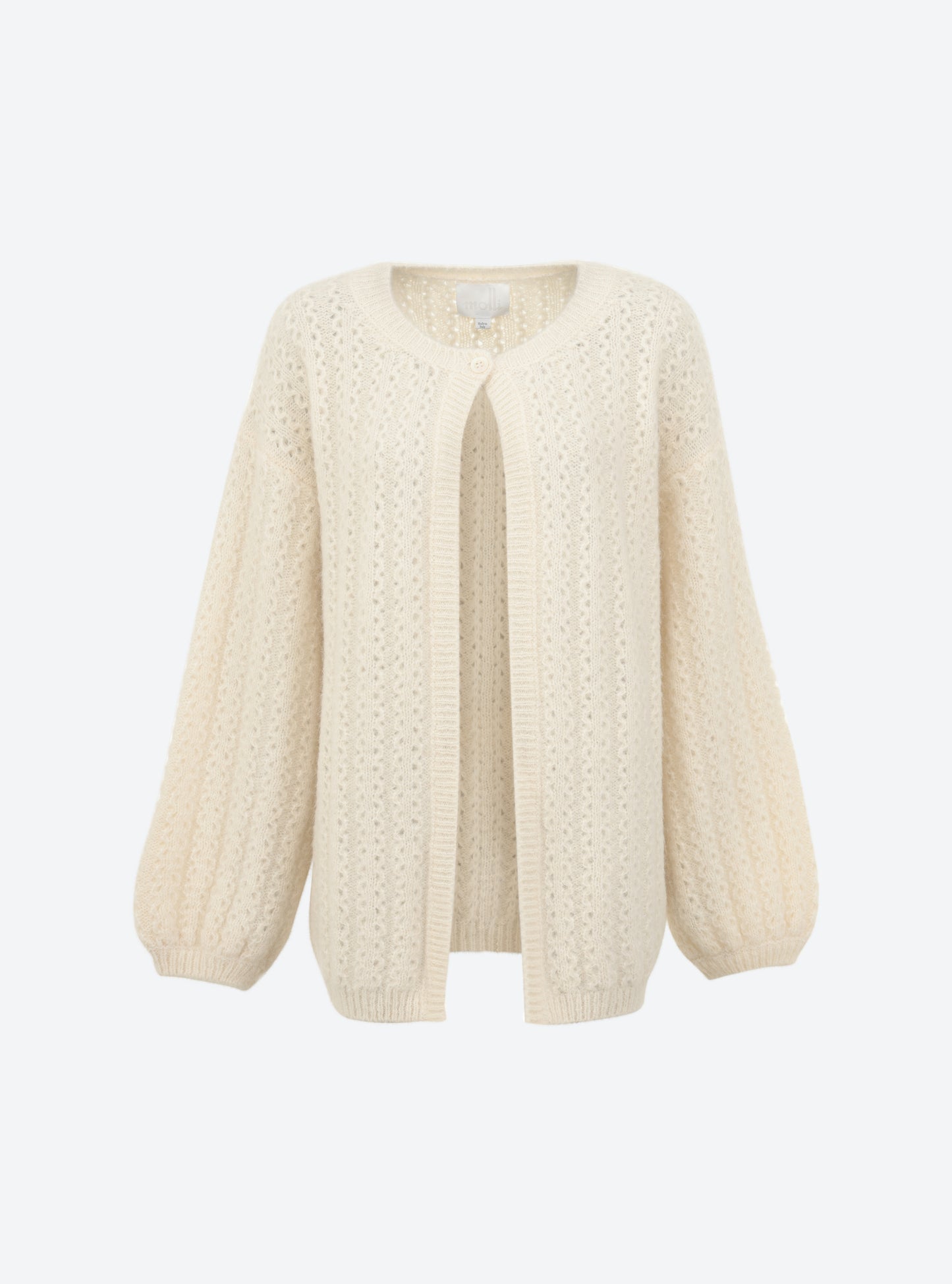 Cardigan en maille de luxe Molli - Cardigan maille moelleuse naturel