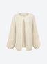 Cardigan en maille de luxe Molli - Cardigan maille moelleuse naturel