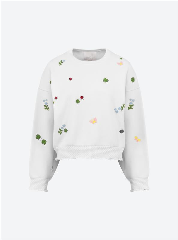 Sweat loose finitions smockées milk-brodé - Molli_packshot