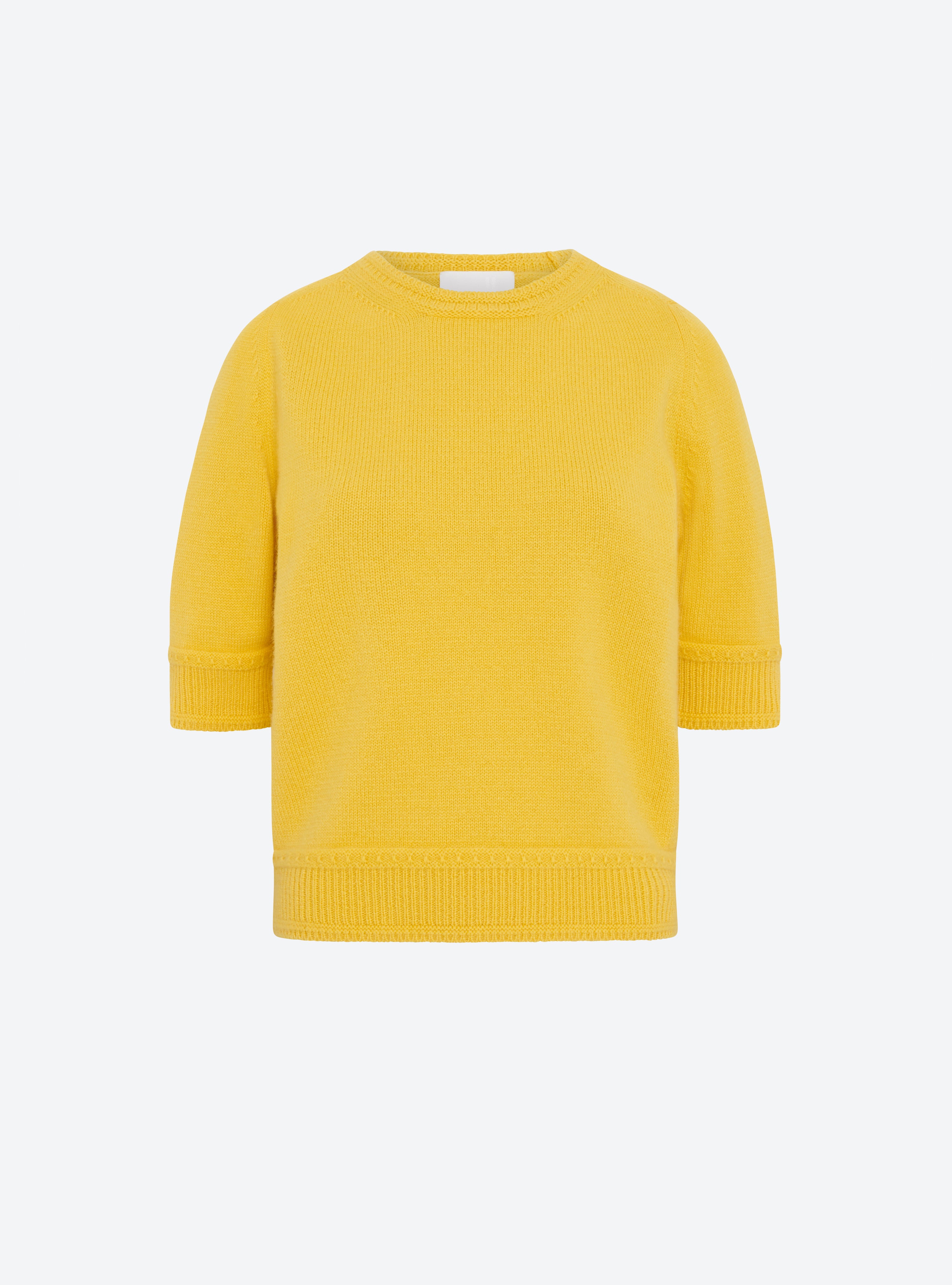 Top en maille de luxe Molli - Top maille manches coudes soleil