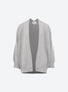 Vêtement en maille de luxe Molli - Cardigan finitions smockées gris souris
