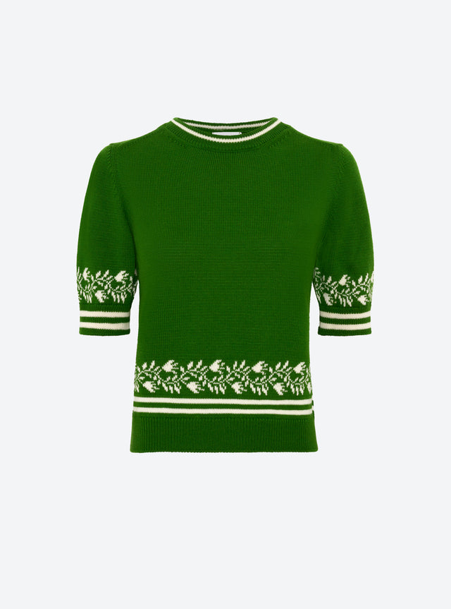 top maille détails jacquard - Image principale