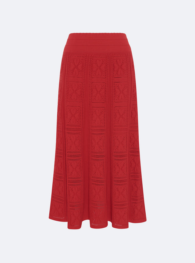 long skirt with clover motif - Image principale