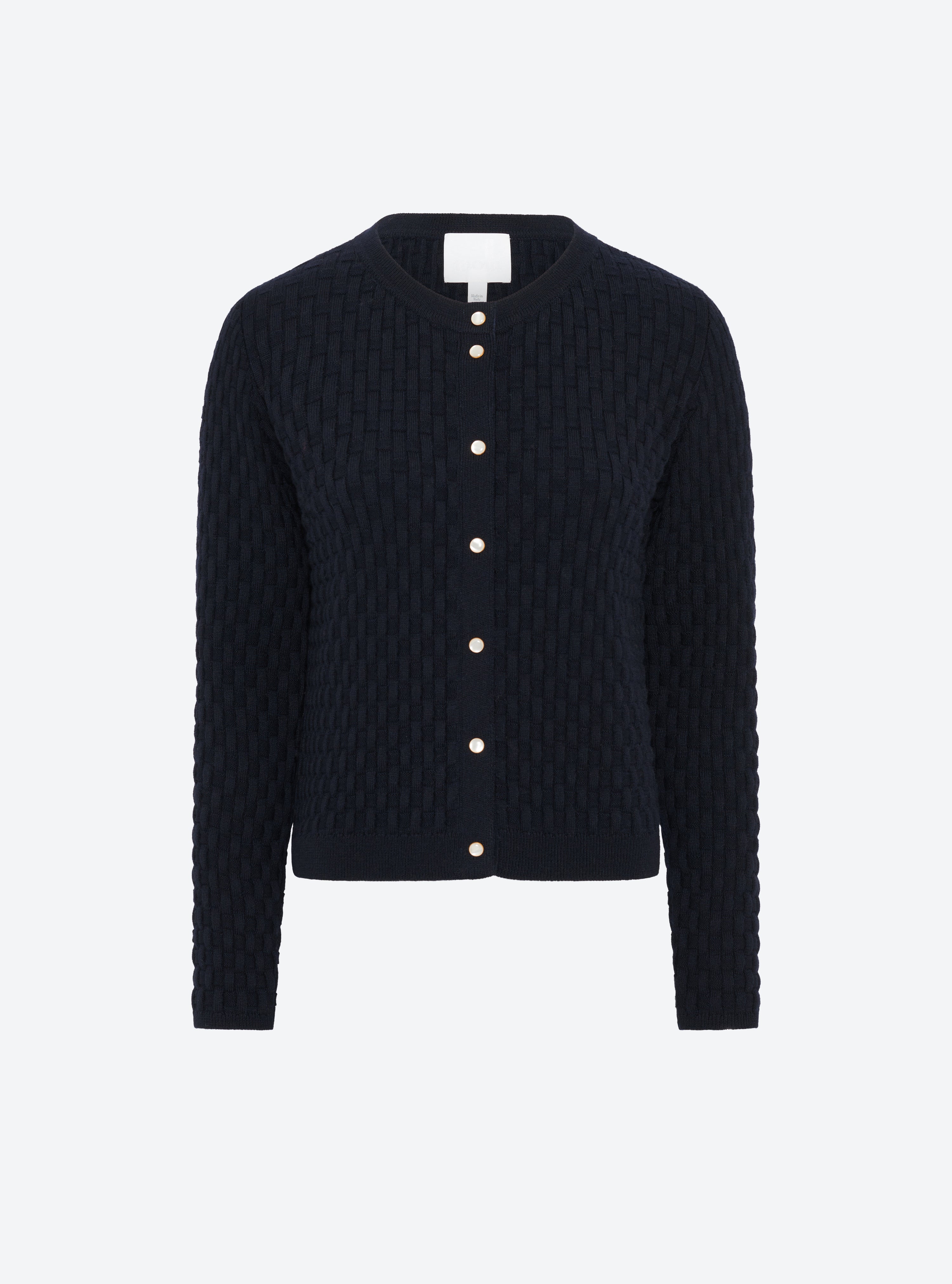 Cardigan en maille de luxe Molli - Cardigan maille cannage nuit