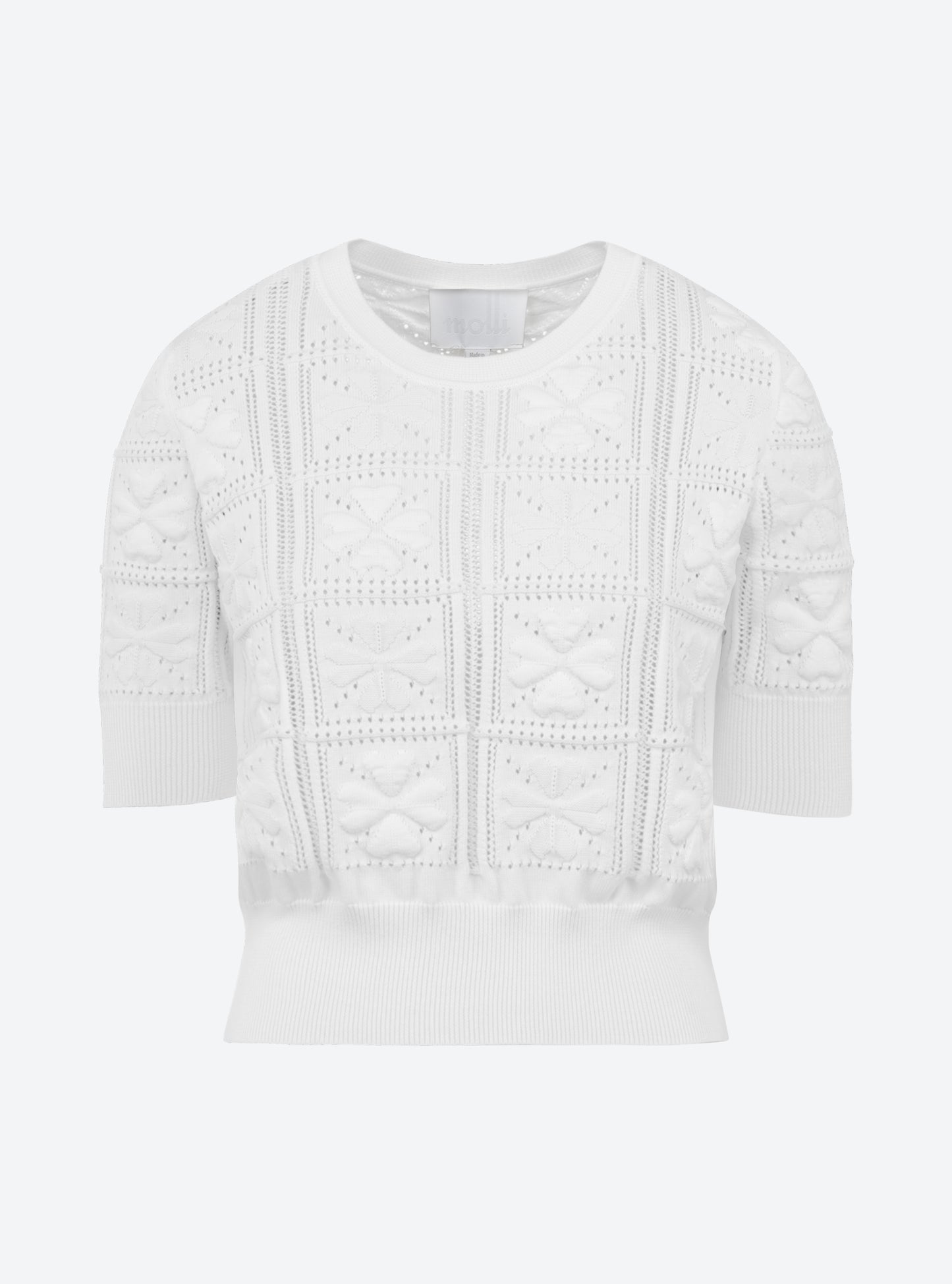 Top maille trèfle milk - Molli