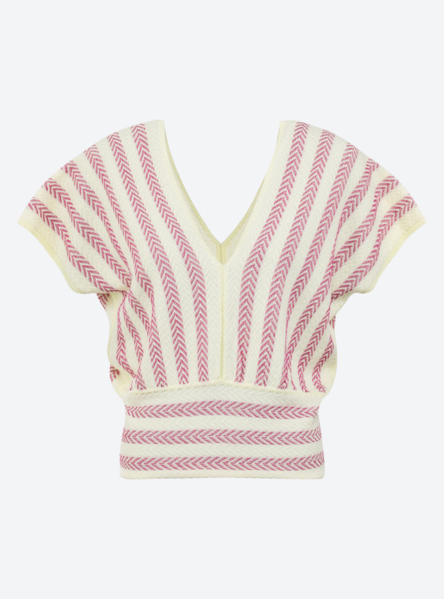 top V maille chevron - Image principale