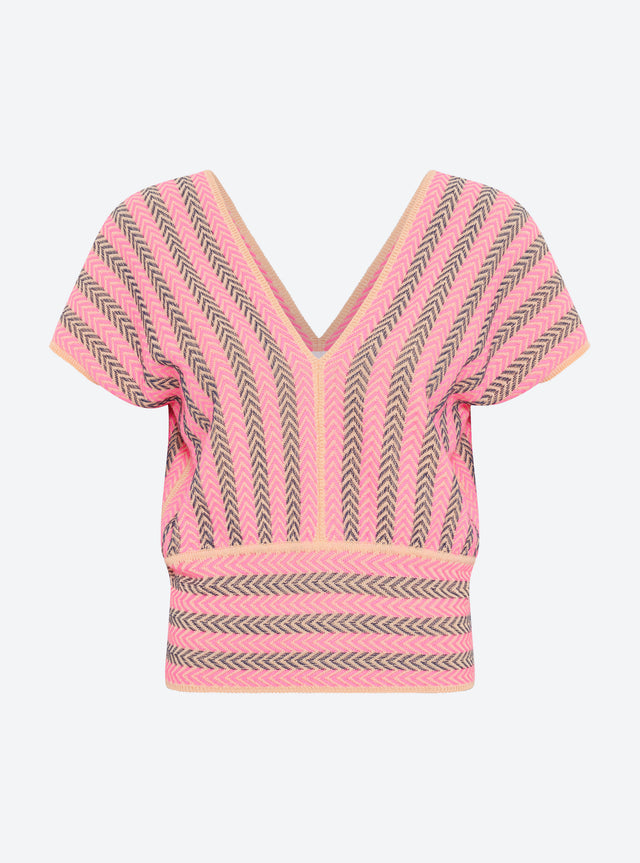 top V maille chevron - Image principale