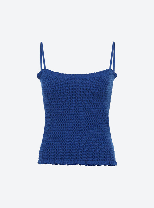 top bretelles maille smockée - Image principale