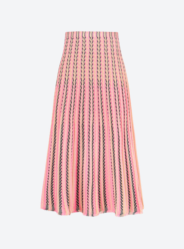 jupe fluide maille chevron - Image principale