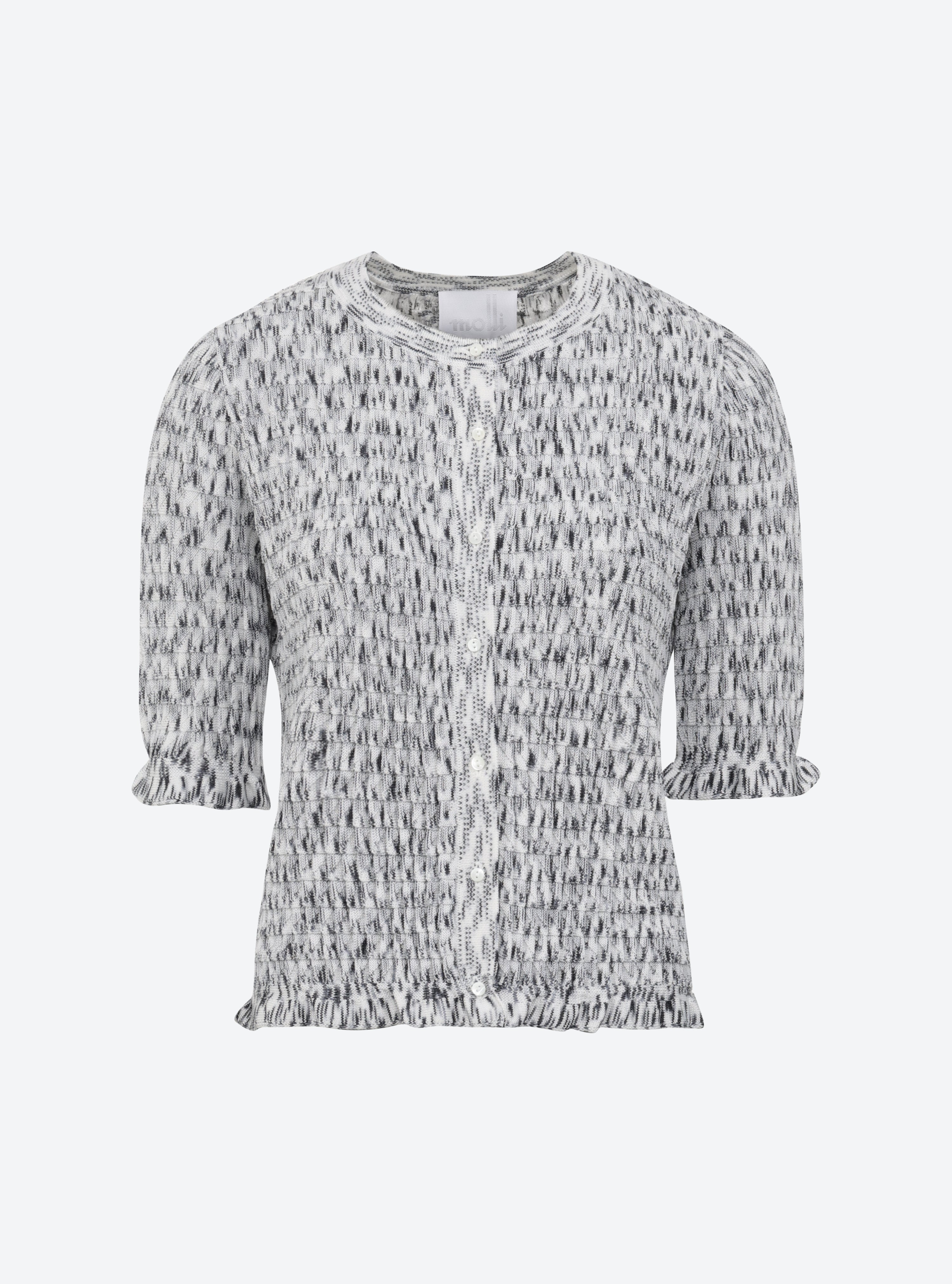 Cardigan maille origami milk-multi-gris - Molli