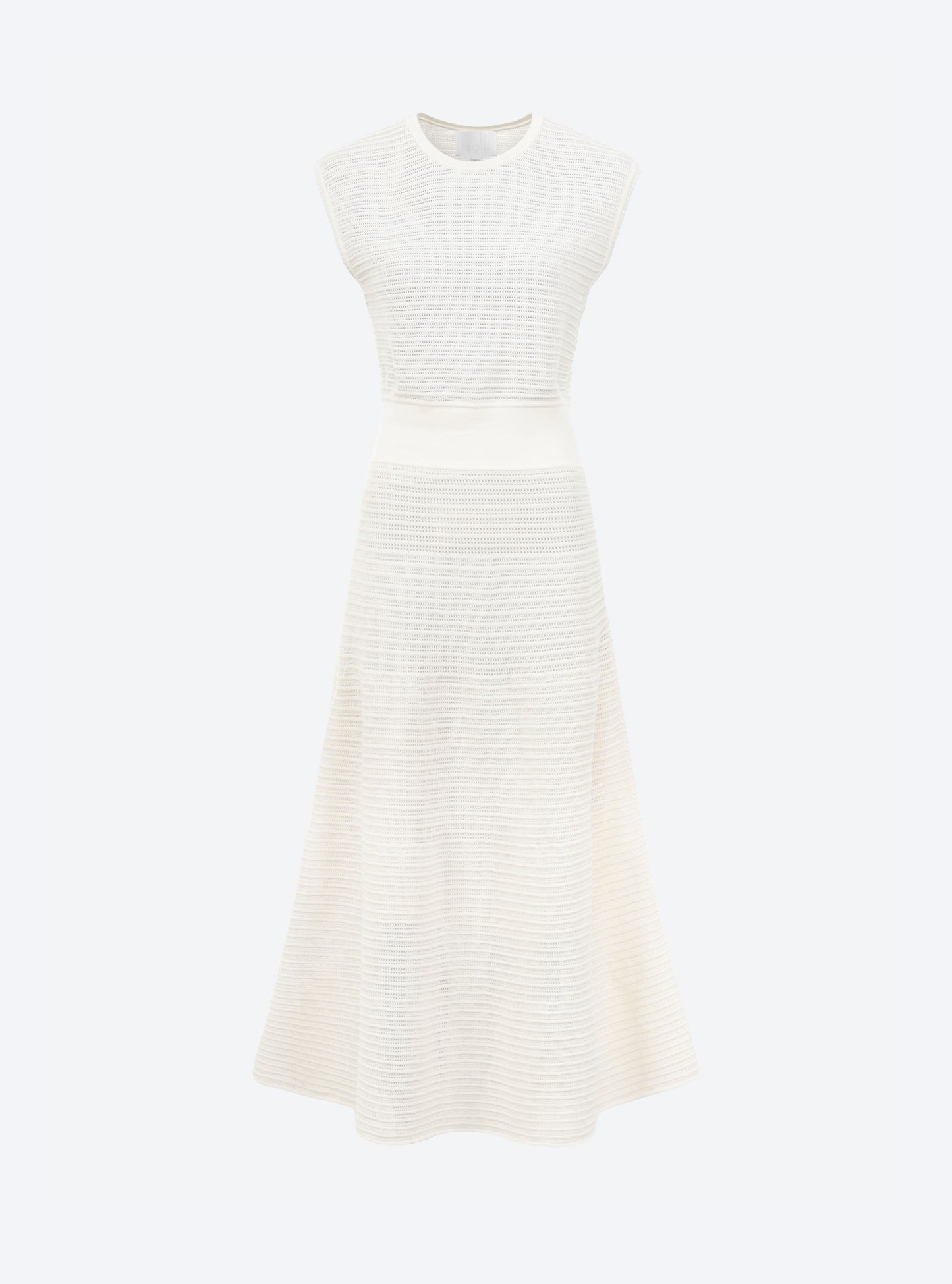 Robe longue maille pointelle milk - Molli