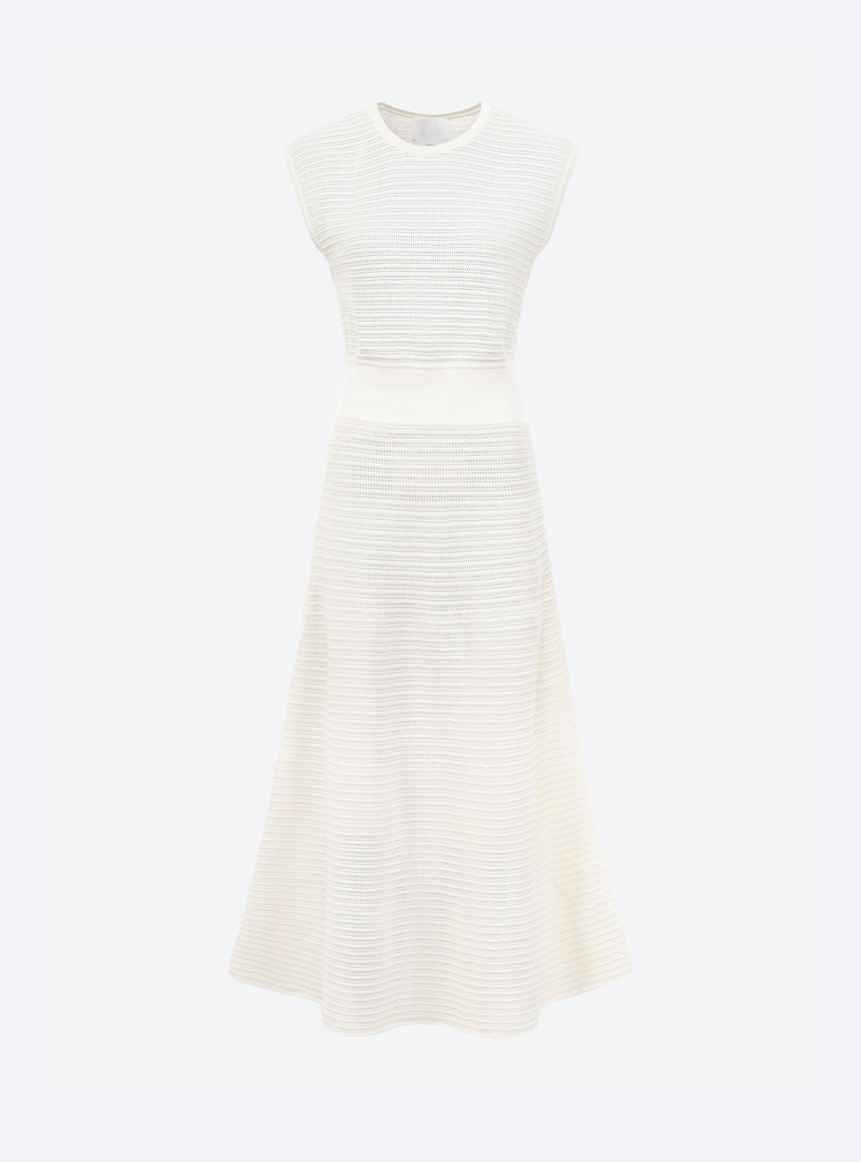 Robe longue maille pointelle milk - Molli