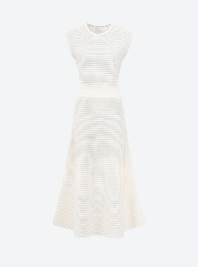 long dress in pointelle knit - Image principale
