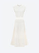 Long dress in pointelle knit