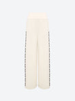 Knit pants with floral trim