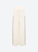 Knit pants with floral trim
