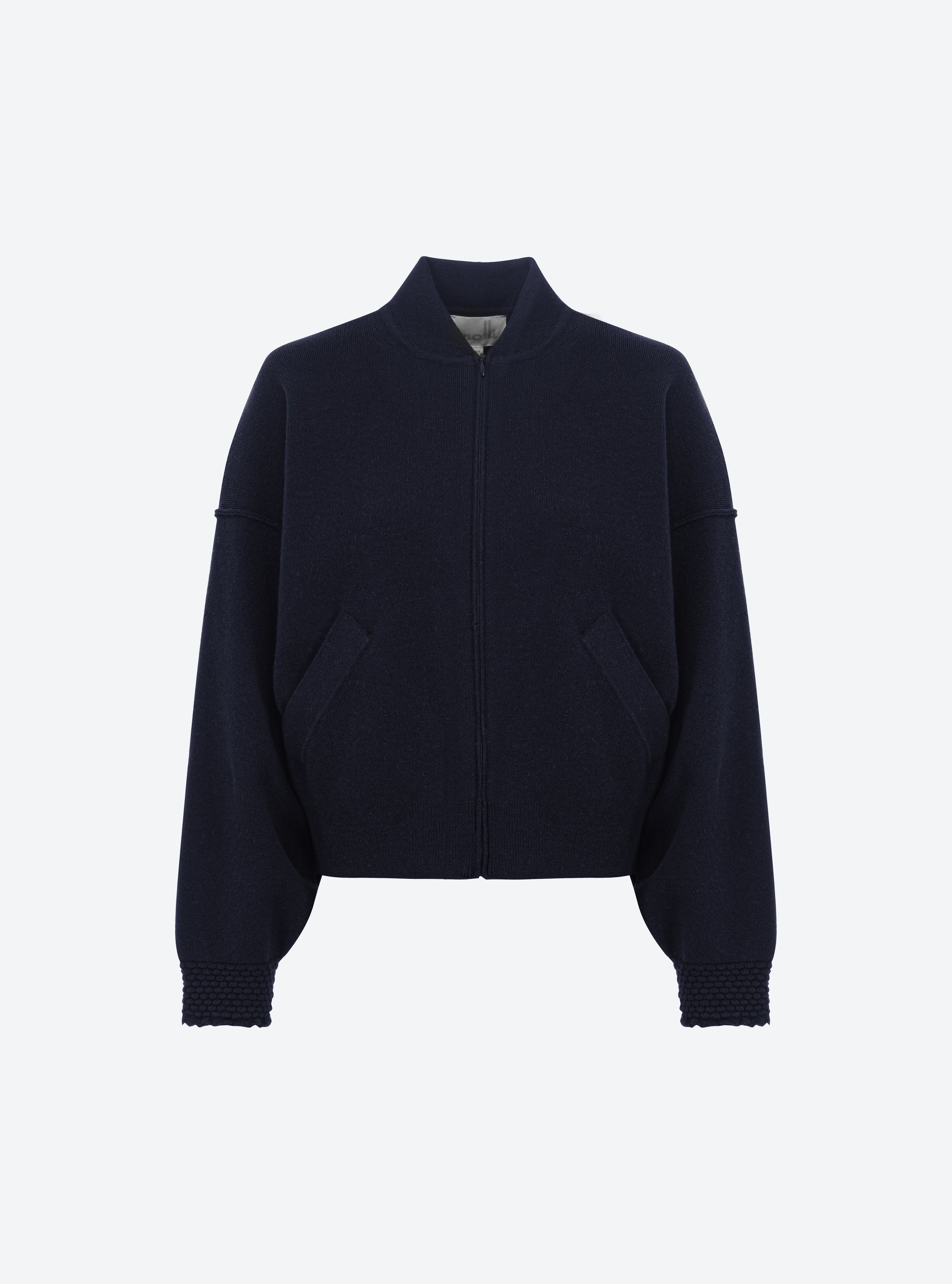 Veste en maille de luxe Molli - Veste bomber en maille nuit