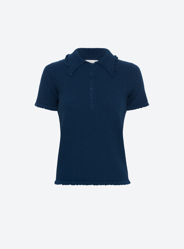 Polo with ruffled neck - Image principale