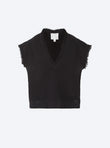 Fringed knit top