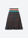 jupe courte en maille chevron