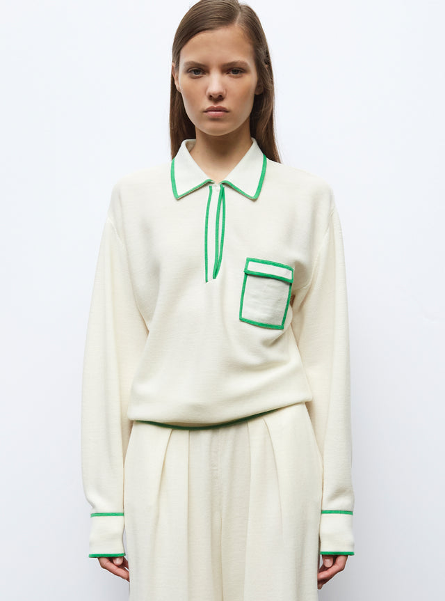 chemise maille col gansé - Image principale