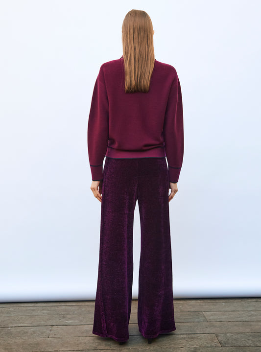 knit shirt with piped collar
