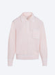 Knit shirt with band-trimmed collar