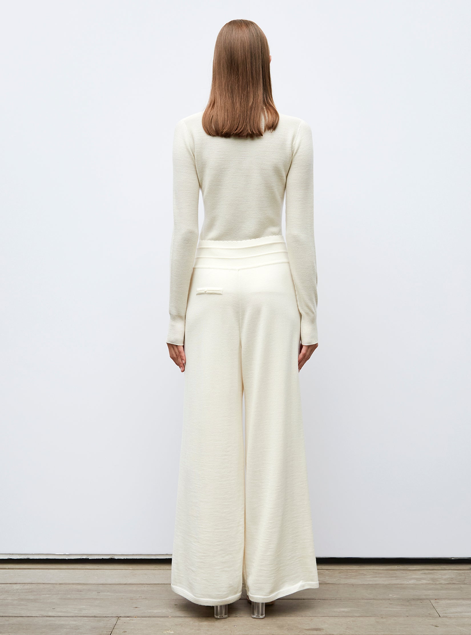 Pantalons de luxe femme - Pantalon fluide en maille Molli