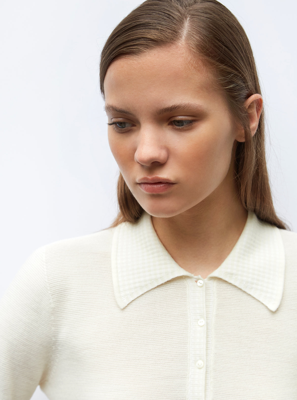 Polo fin en maille point mousse - Vêtement en maille de luxe Molli