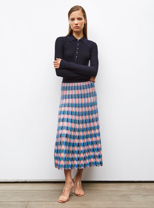 garter stitch knit polo