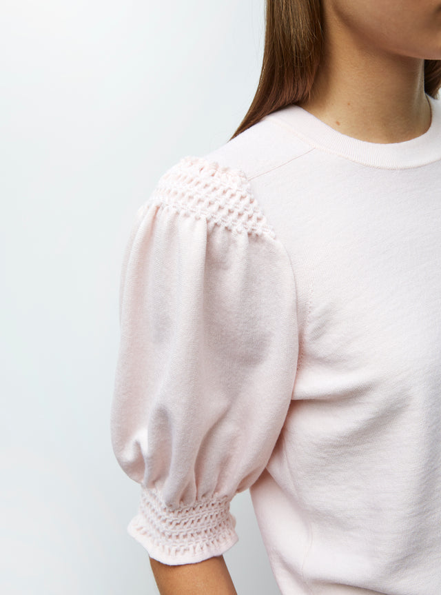 knit top with smocked details - Image principale