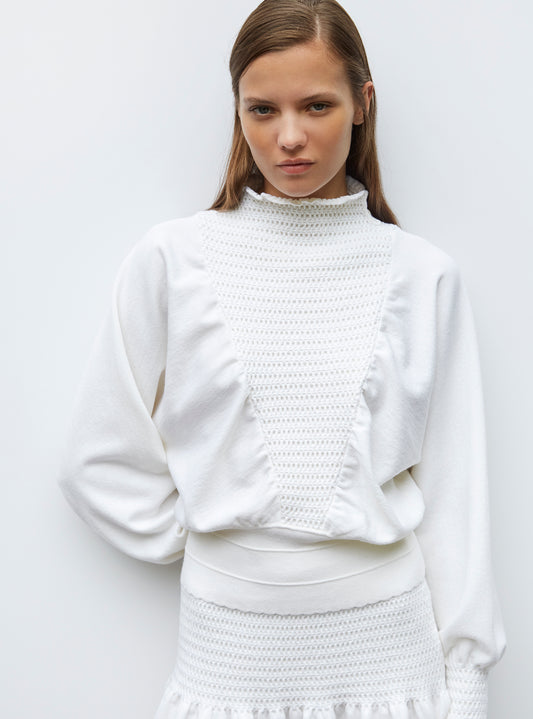 top with smocked bib front
