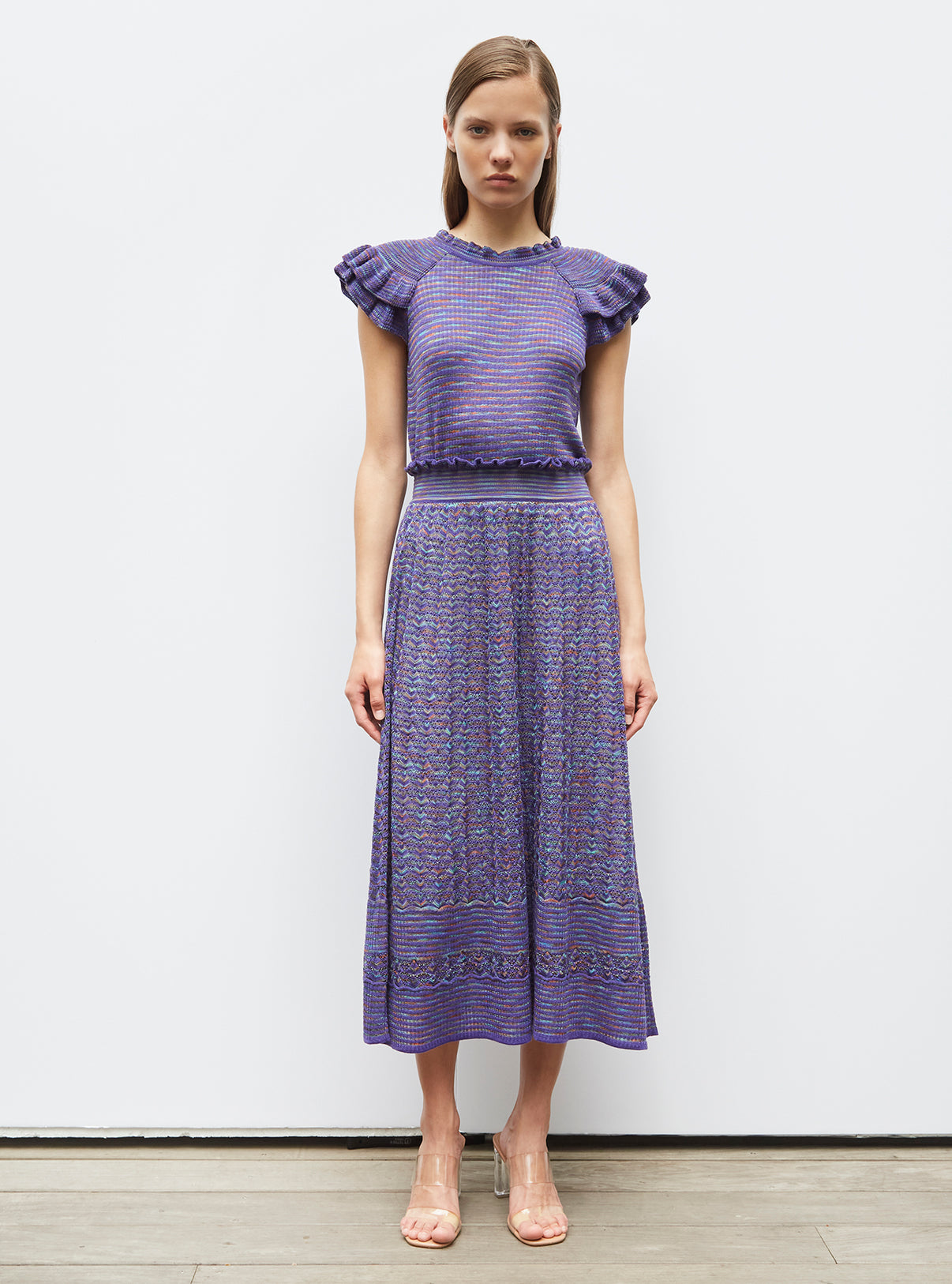 Tops de luxe femme - Top en maille papier marbre