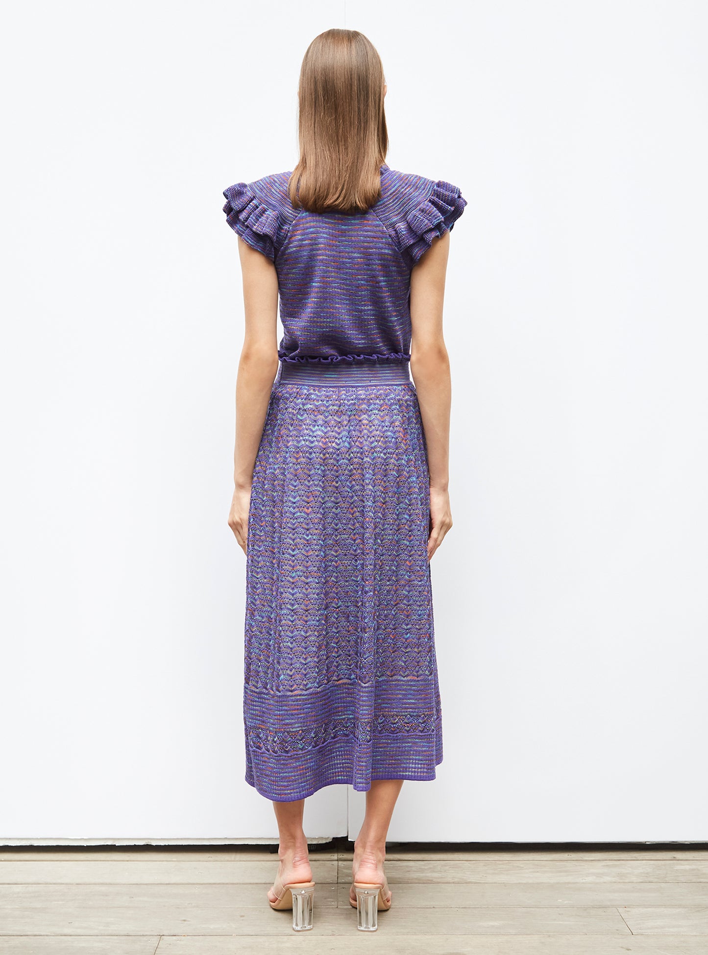 Top en maille papier marbre - Vêtement de luxe femme